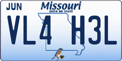 MO license plate VL4H3L
