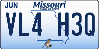 MO license plate VL4H3Q