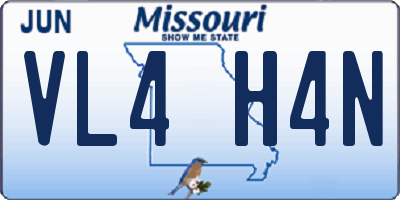 MO license plate VL4H4N