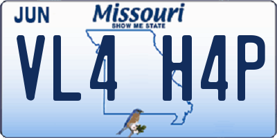 MO license plate VL4H4P