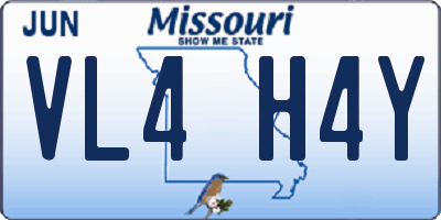 MO license plate VL4H4Y