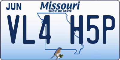 MO license plate VL4H5P