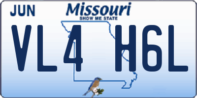 MO license plate VL4H6L