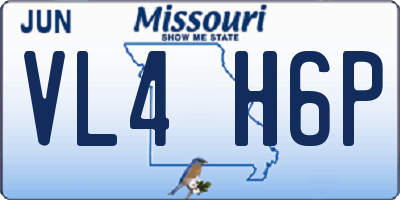 MO license plate VL4H6P