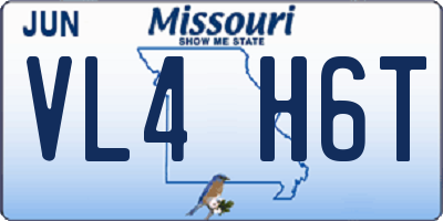 MO license plate VL4H6T