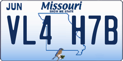 MO license plate VL4H7B