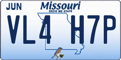 MO license plate VL4H7P