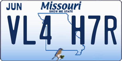 MO license plate VL4H7R