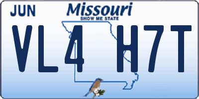 MO license plate VL4H7T