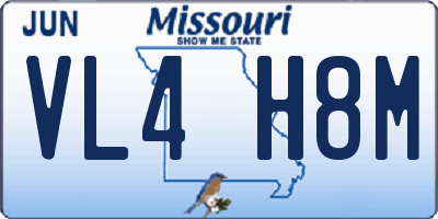 MO license plate VL4H8M