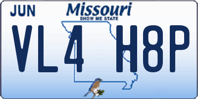 MO license plate VL4H8P