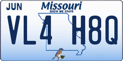 MO license plate VL4H8Q