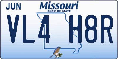 MO license plate VL4H8R