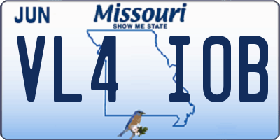 MO license plate VL4I0B