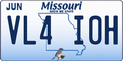 MO license plate VL4I0H