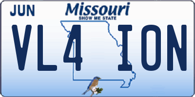 MO license plate VL4I0N