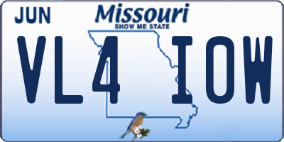 MO license plate VL4I0W