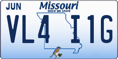 MO license plate VL4I1G