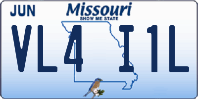 MO license plate VL4I1L