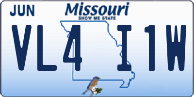 MO license plate VL4I1W