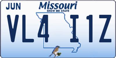 MO license plate VL4I1Z