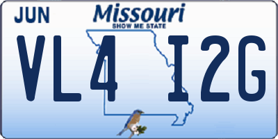 MO license plate VL4I2G