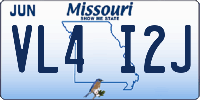 MO license plate VL4I2J
