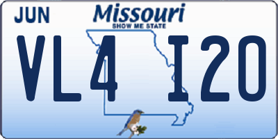 MO license plate VL4I2O