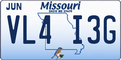 MO license plate VL4I3G