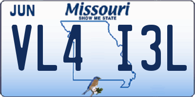 MO license plate VL4I3L