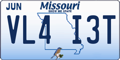 MO license plate VL4I3T