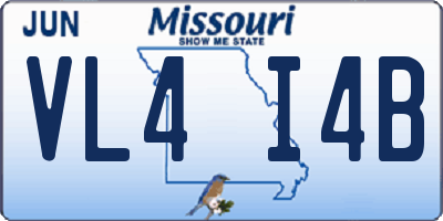 MO license plate VL4I4B