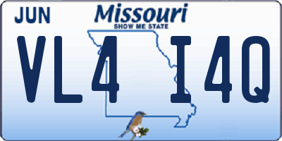 MO license plate VL4I4Q