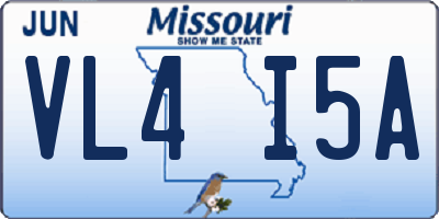 MO license plate VL4I5A