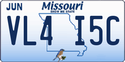 MO license plate VL4I5C