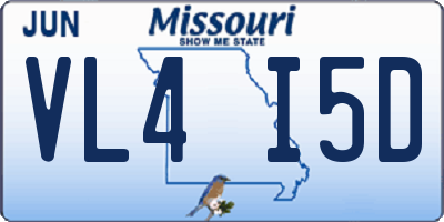 MO license plate VL4I5D