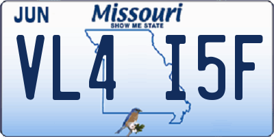 MO license plate VL4I5F