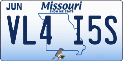 MO license plate VL4I5S
