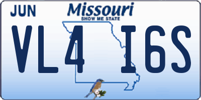 MO license plate VL4I6S