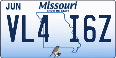 MO license plate VL4I6Z