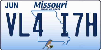 MO license plate VL4I7H