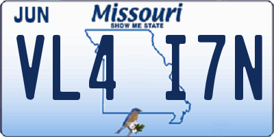 MO license plate VL4I7N