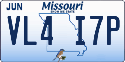 MO license plate VL4I7P
