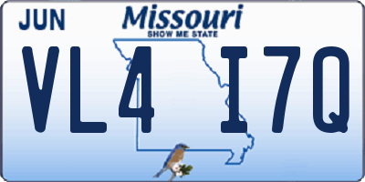 MO license plate VL4I7Q