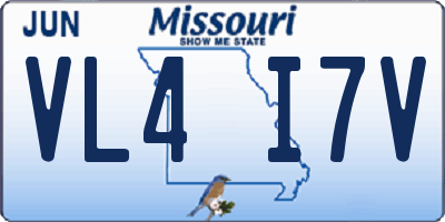 MO license plate VL4I7V
