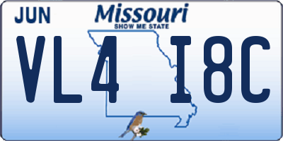 MO license plate VL4I8C
