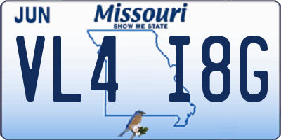 MO license plate VL4I8G