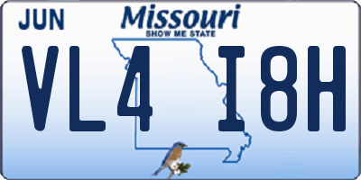 MO license plate VL4I8H