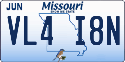 MO license plate VL4I8N