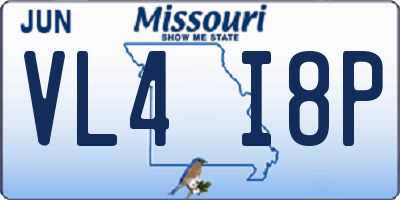 MO license plate VL4I8P